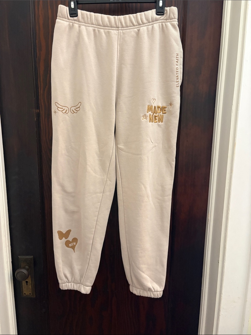 Woman’s ' Cream 'Made New' Graphic Joggers